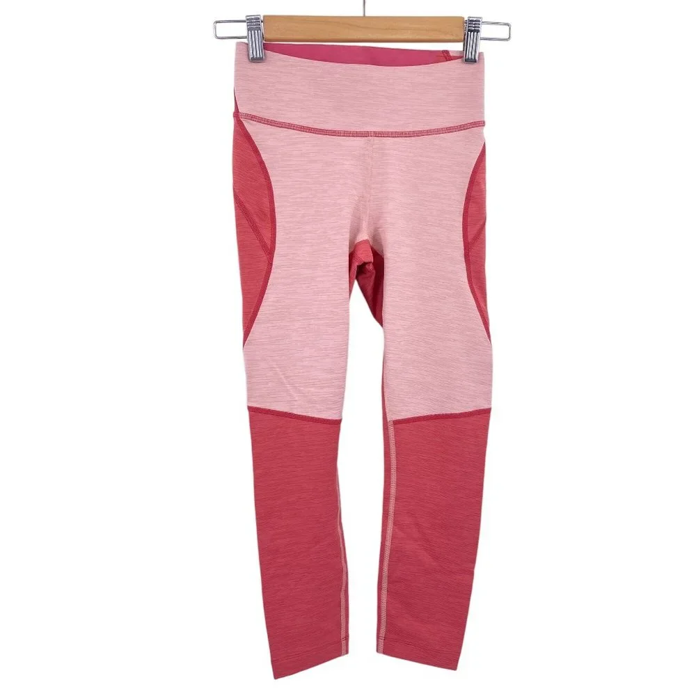 Outdoor Voices Core 3/4 Leggings Size Xsmall XS Thistle Desert Rose Pink TechSwe